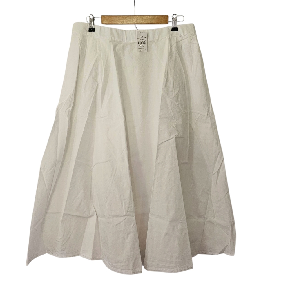 Bright White J. Crew Classic  A-Line Skirt SIZE Large